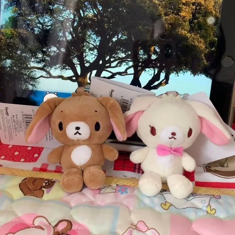 10CM Sugarbunnies Plush toys Keychains kawaii cartoon Shirousa Kurousa Chocolat Caramel Stuffed Animals bunny Backpack Charm