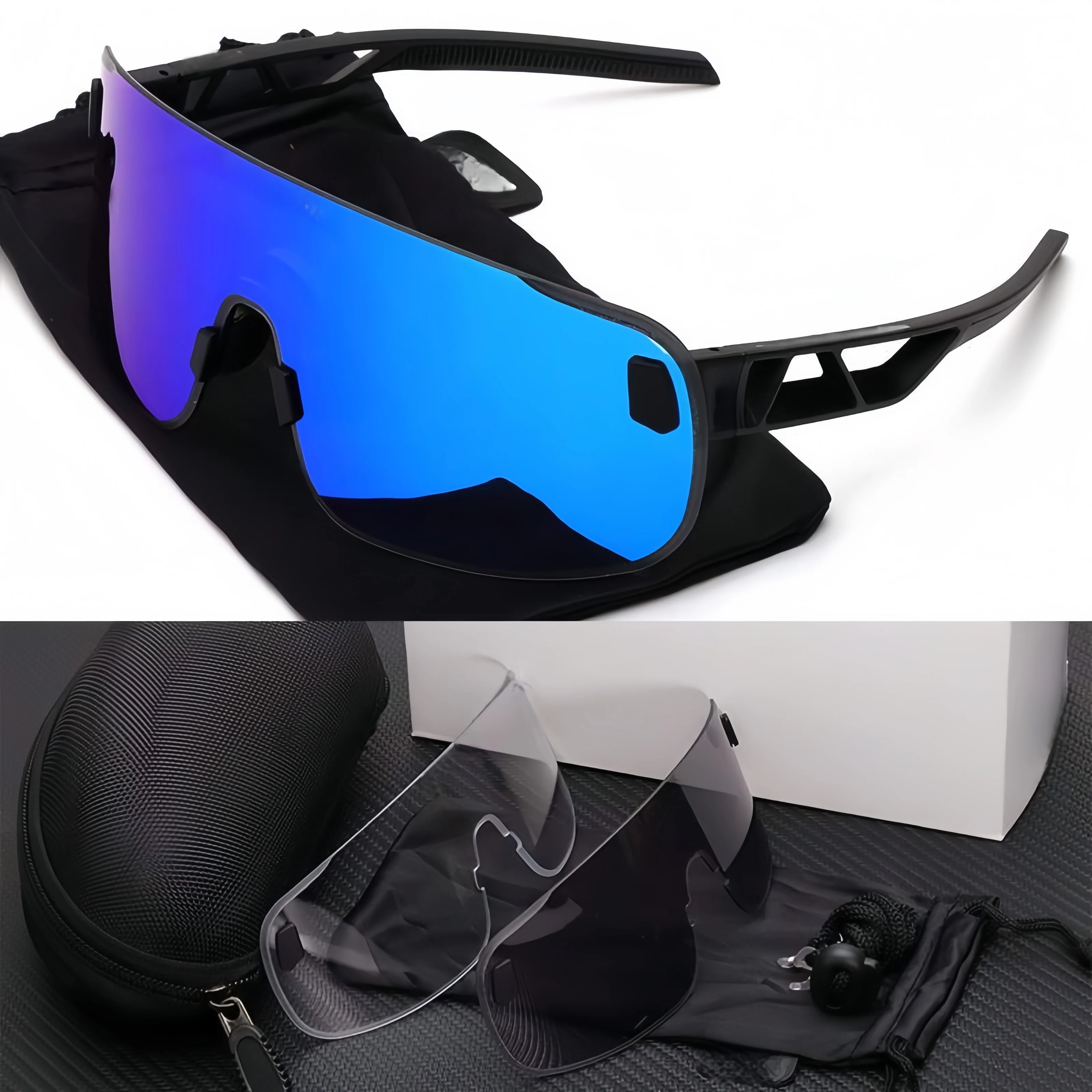 

Элитные велосипедные очки для шоссейных и горных велосипедов, спортивные уличные солнцезащитные очки без оправы, легкие, с высокой четкостью обзора