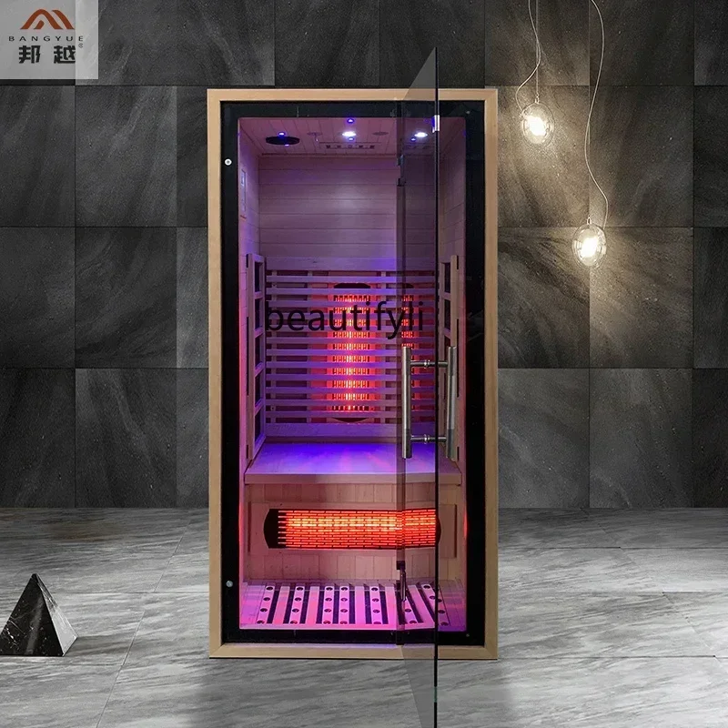 smt03 غرفة موجة خفيفة للتعرق المنزلية صندوق ساونا صحي للجسم بالكامل تبخير بالأشعة تحت الحمراء البعيدة وغرفة بخار العرق