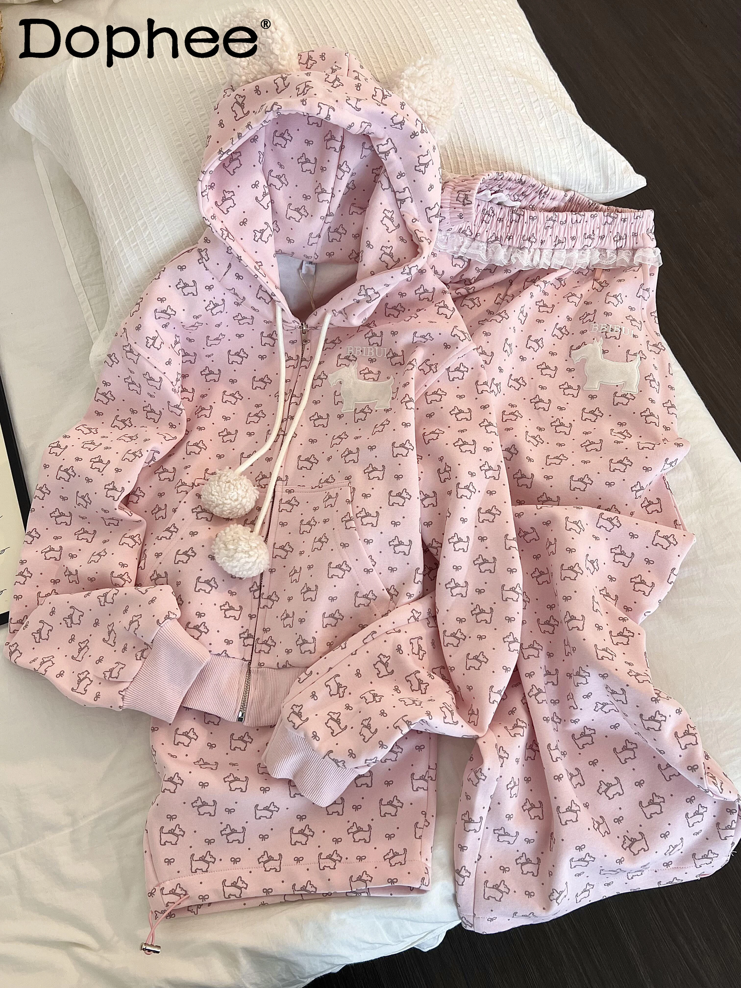 doux-fille-style-japonais-ins-dessin-anime-oreilles-de-lapin-pyjamas-a-capuche-pour-les-femmes-printemps-et-automne-nouveau-ample-decontracte-portable-homewear