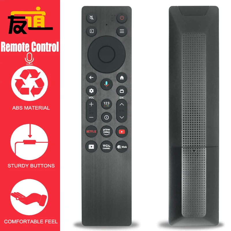 

RC813A FMB1 Voice Remote Control Fit For TCL QLED 4K UHD Smart TV QM6K QM7K Series 85QM6K 98QM6K 55QM7K 65QM7K 75QM7K 85QM7K