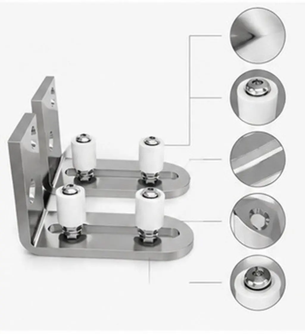 2Pcs Stainless Steel Floor Guide for Sliding Barn Doors Bottom Door Stopper Sturdy Stable Movement Easy Install Door Alignment
