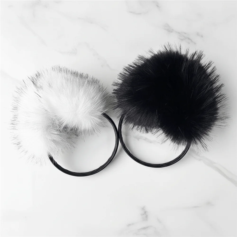 Cozy Faux Fur Simulated Fur Earmuffs Oversize Fluffy Ear Warmer Coldproof Windproof Faux Fur Earmuffs for Men and Women