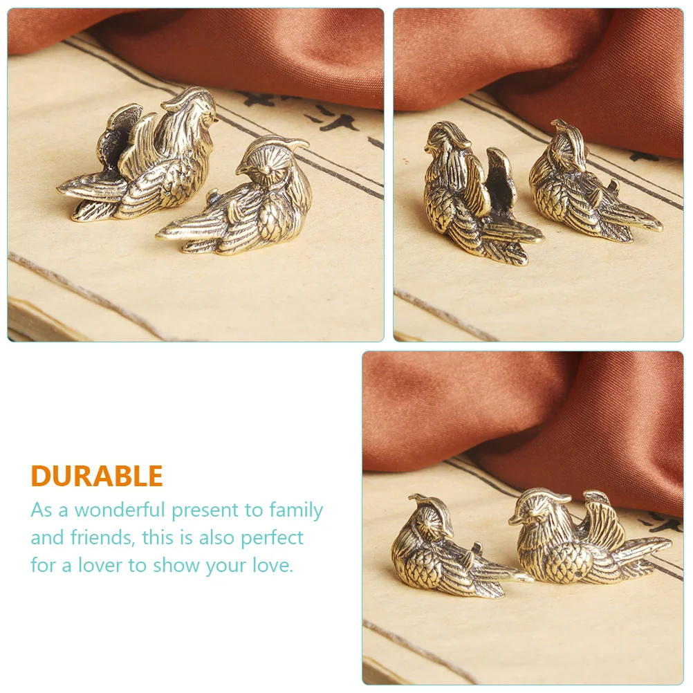 

Duck Ornaments Home Decor Figurines Animal Statue Vintage ﻿ Sculpture Brass Bird Sculptures Desktop Statues Birds
