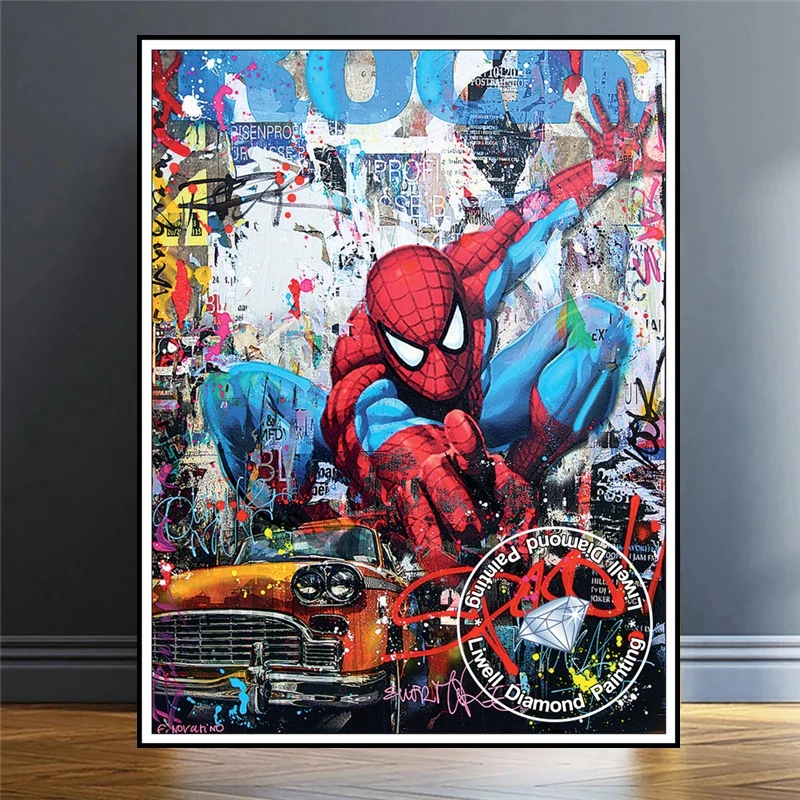 売約済!限定品 正規品DEATH NYC ポップアート スパイダーマン 家の装飾のためのスパイダーマンとジョーカーの現代的なポップアートの