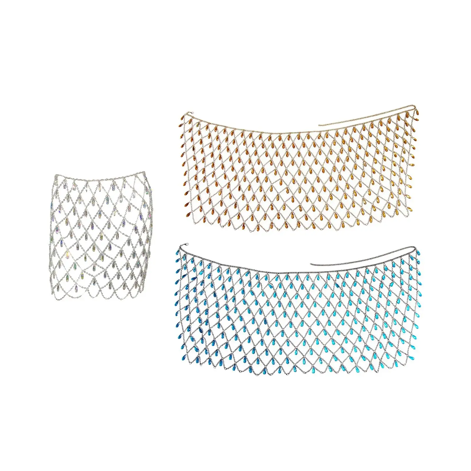 

Rhinestone Body Chain Skirt Fashion Short Skirt for Women and Girls