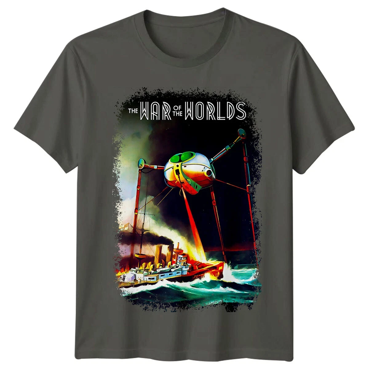 Der Krieg der Welten (1953) Film T-Shirt Damen Herren Baumwoll-T-Shirt Lässiges Sommer-Oversize-Humor-Kurzarm-Streetwear-Oberteil – Detail 3