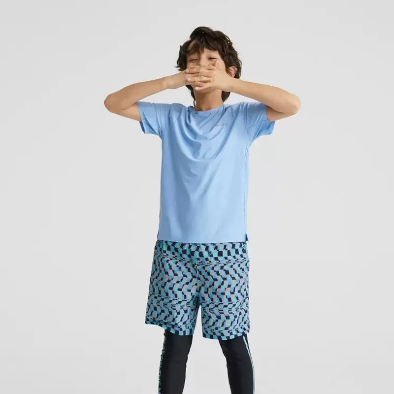 T-shirt à manches courtes pour enfants, haut de tennis, maillot de corps de sport pour garçons et filles, vêtements de fitness et de yoga, tee-shirts solides pour enfants, été, 03