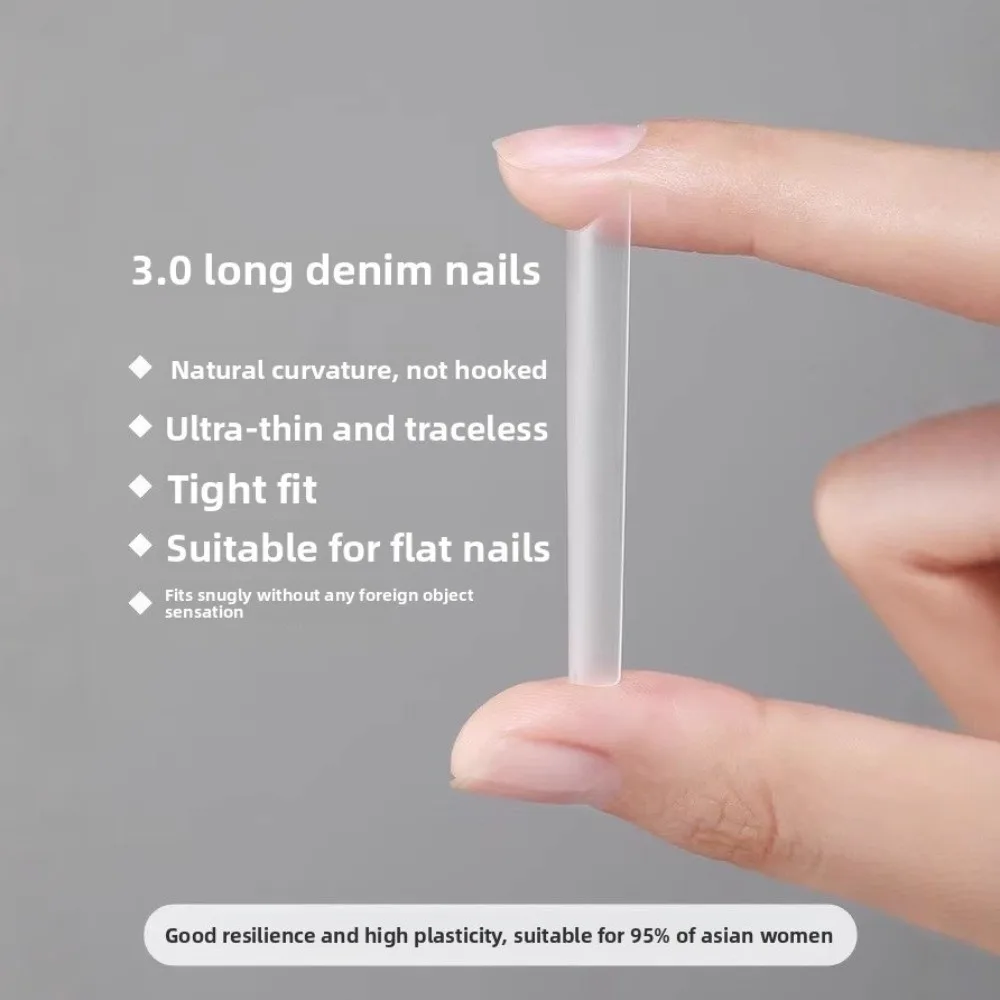 ホットコフィンシェイプサンドイッチネイルフォーム エクストラロングCカーブネイルチップ 超薄型ノートレースウォーターパイプネイルチップ DIY