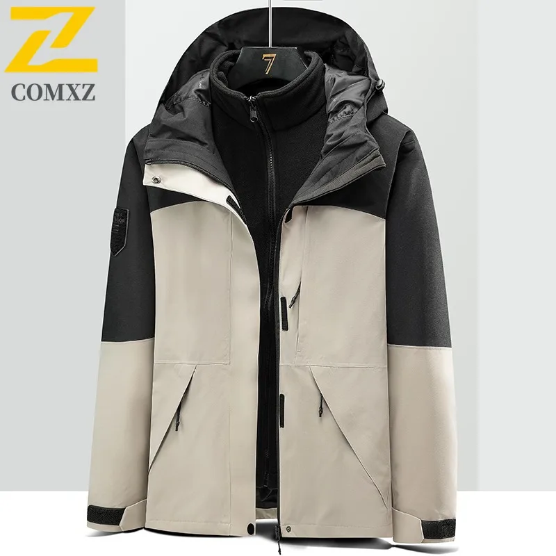 سترة رجالية فاخرة مريحة من COMXZ لركوب الخيل في الهواء الطلق ومقاومة للرياح سترة دافئة على طراز الشارع الحضري ملابس شتوية مقاومة للبرد #4