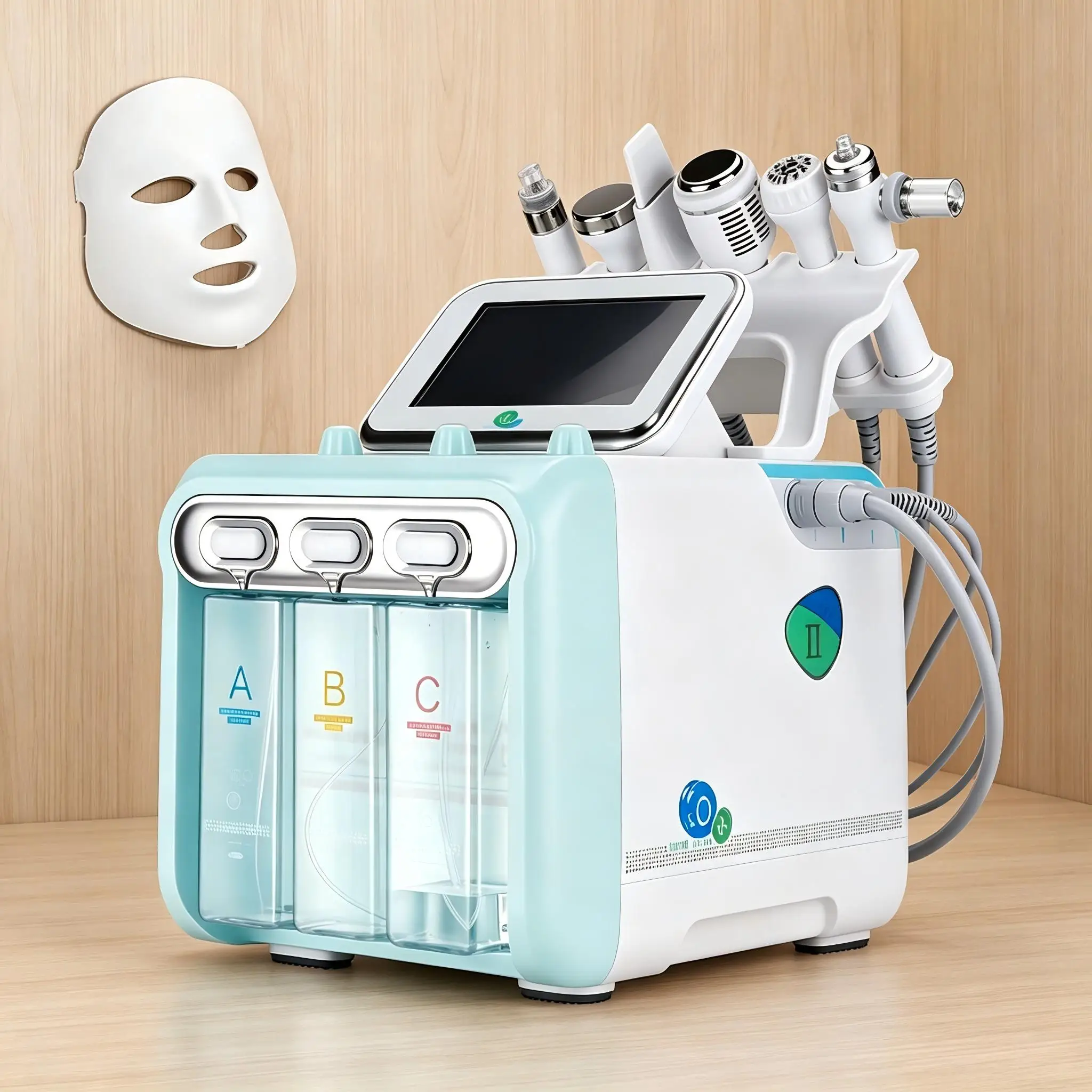 

7 in 1 Small Bubble Deep Pore Cleaning Facial Cleansing Machine H2O2 Oxygen Dermabrasion Beauty Equipment