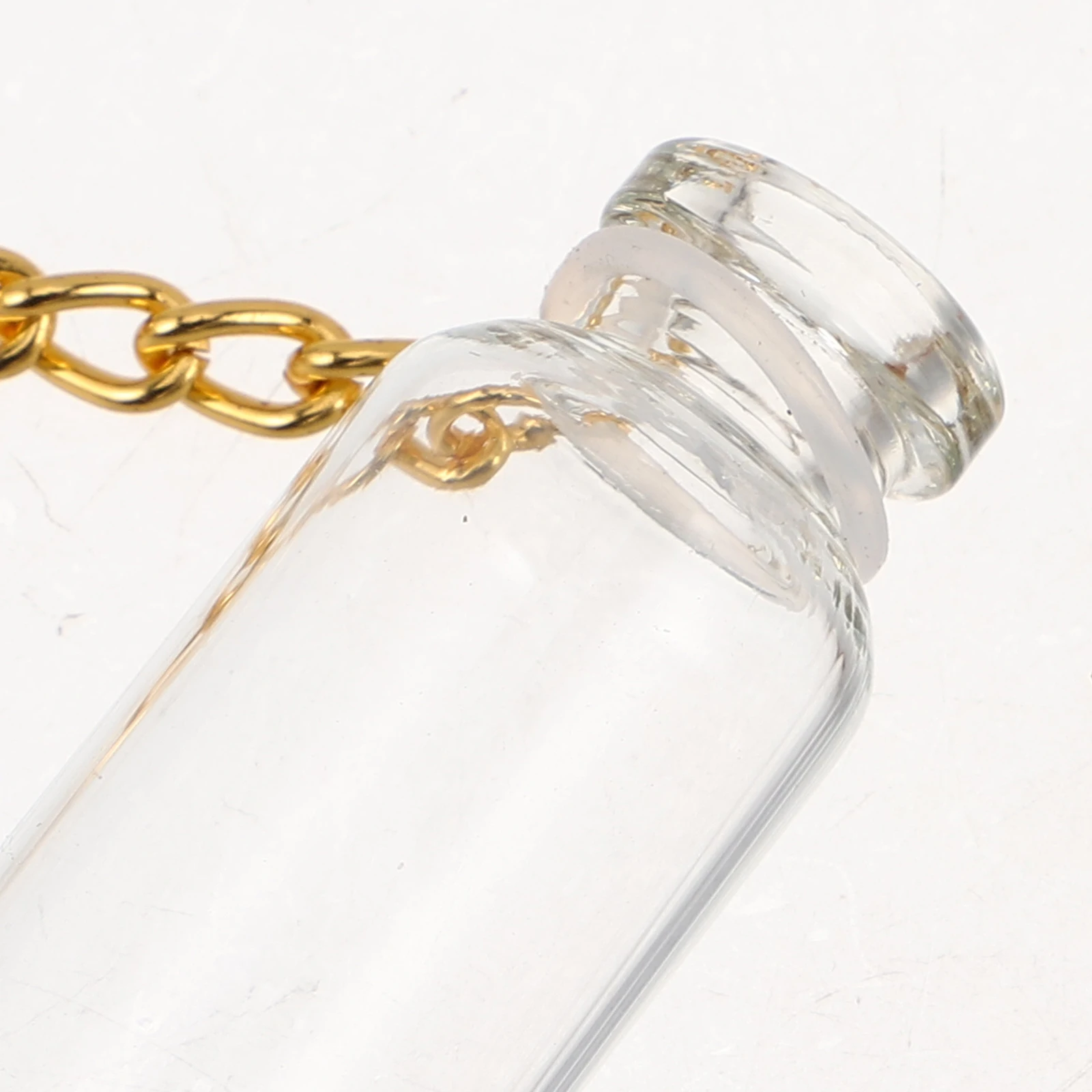 12 قطعة مجموعة زجاجات متمنيا الزجاجية 5 مللي برطمانات شفافة صغيرة مع سدادات الفلين وحلقة مفاتيح للمشروعات اليدوية وهدايا العيد #2