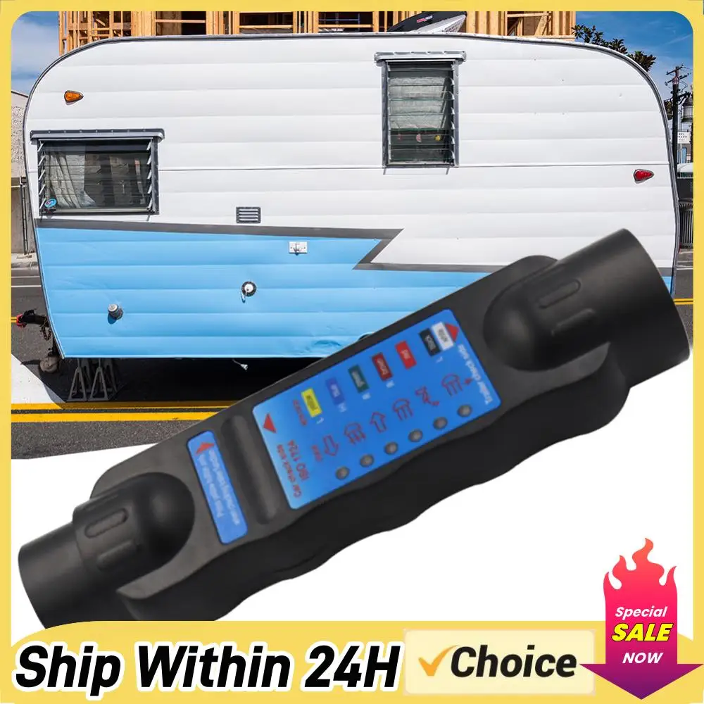 

Wiring Circuit Tester Connector 12V Trailer Plug Socket Tester 7-Pin Wiring Circuit Light Test Tool for Trailer Towing