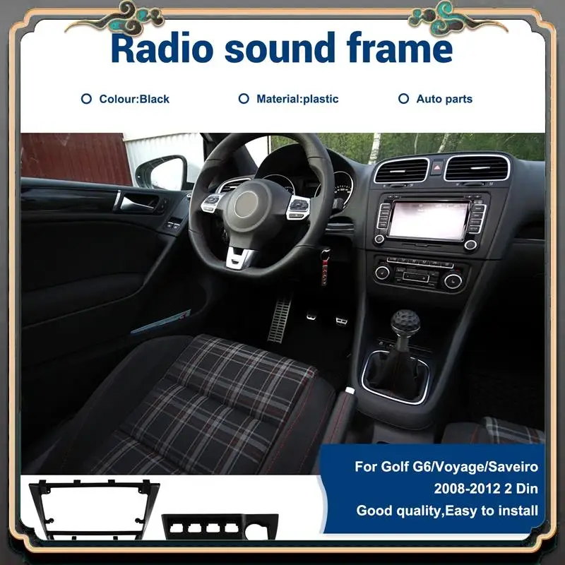 

Car Radio Facia Panel 9Inch Frame Audio Fitting Adaptor Dash Trim Kits For VW Golf G6/Voyage/Saveiro 2008-2012 2 Din