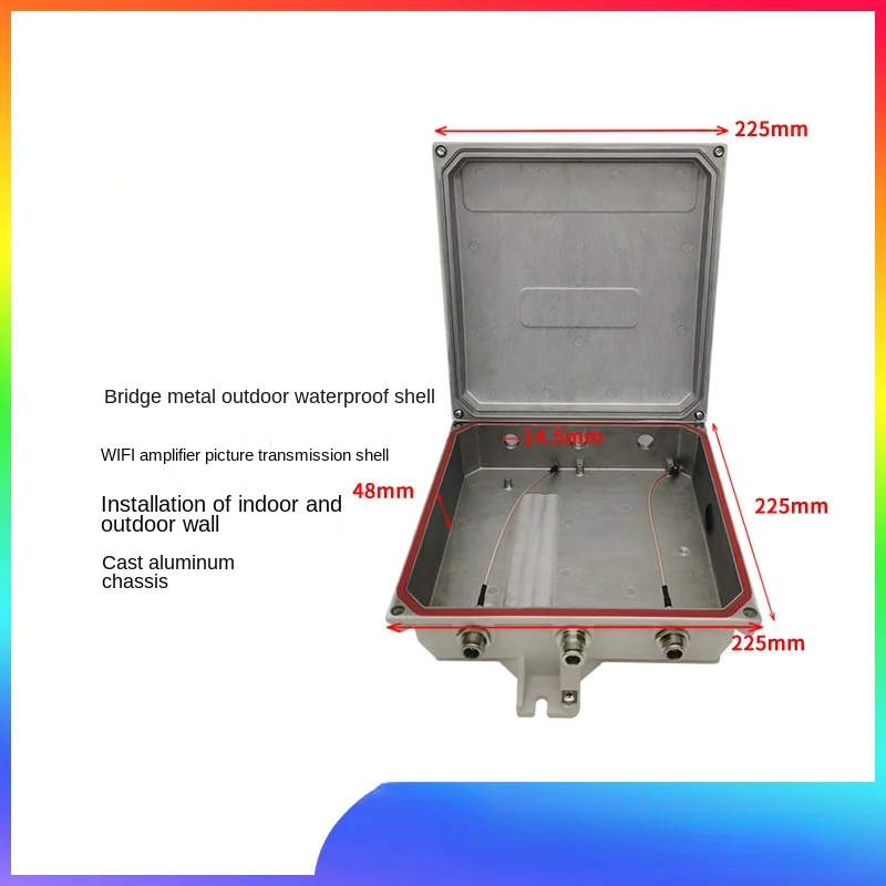 Bridge metal AP waterproof shell WIFI amplifier diagram indoor and outdoor wall-mounted cast aluminum chassis