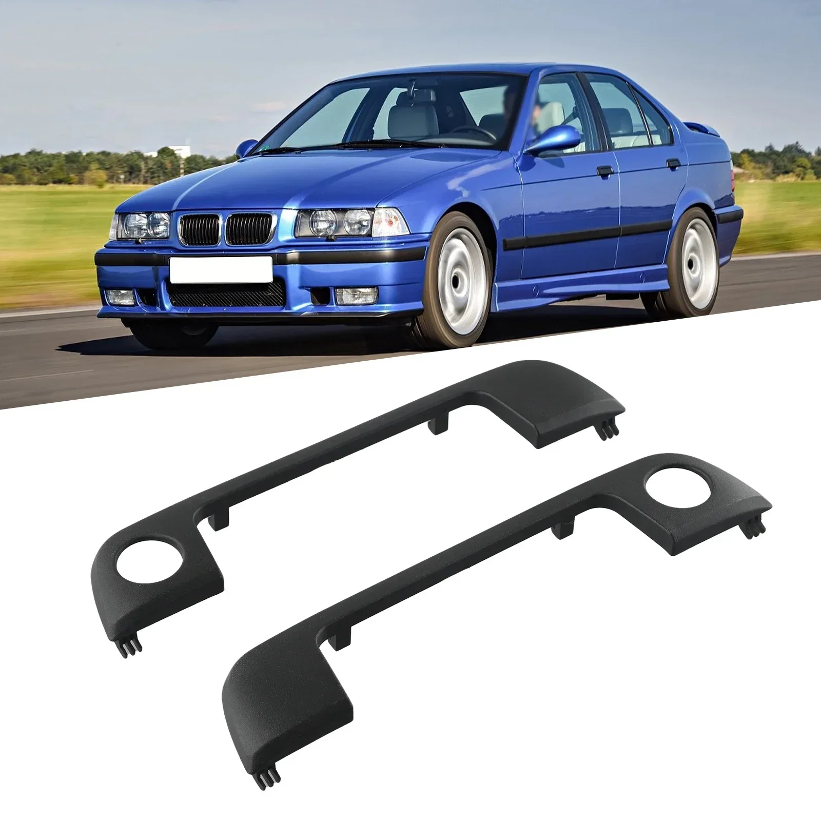 Long Lasting Front Left+Right Door Handle Cover with Seal for BMW E36 E34 E32 Z3 Directly Replaces Original Parts