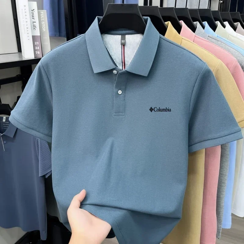 100% reine Baumwolle 2026 High-End Marken Herren Kurzarm-Poloshirt Sommer Mode Luxus Logo Besticktes Golf-Oberteil Lässiges T-Shirt – Detail 18