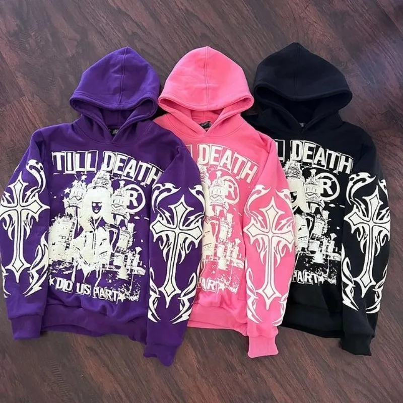 

2024 Japanese Hoodie Cartoon Graphics zip Hooded Sweatshirt Y2k Jacket Harajuku Clothes Sweater Women Top Goth Hip hop Grunge