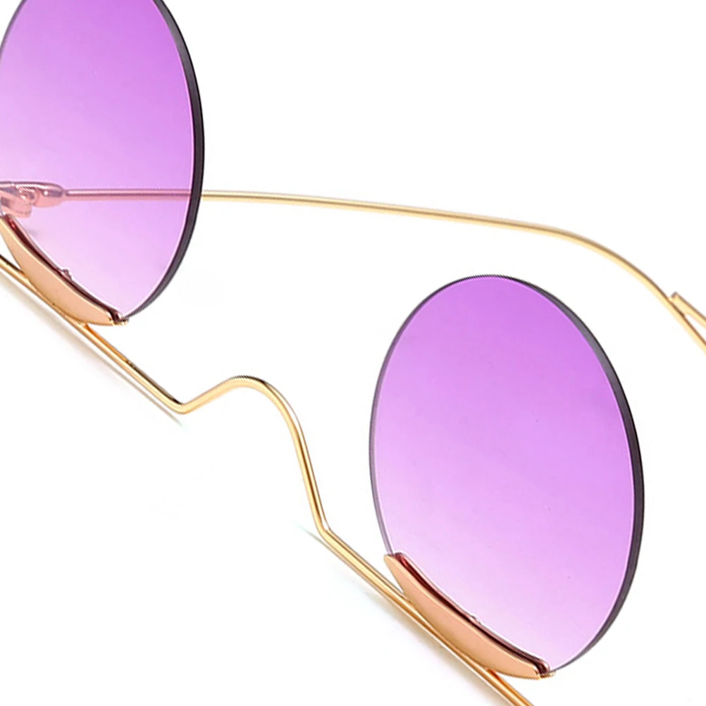 

Metal Sunglasses Durable Frameless Round Fashion Daily Wear Outdoor Party Photo Lightweight High Quality Year Round Sunglasses