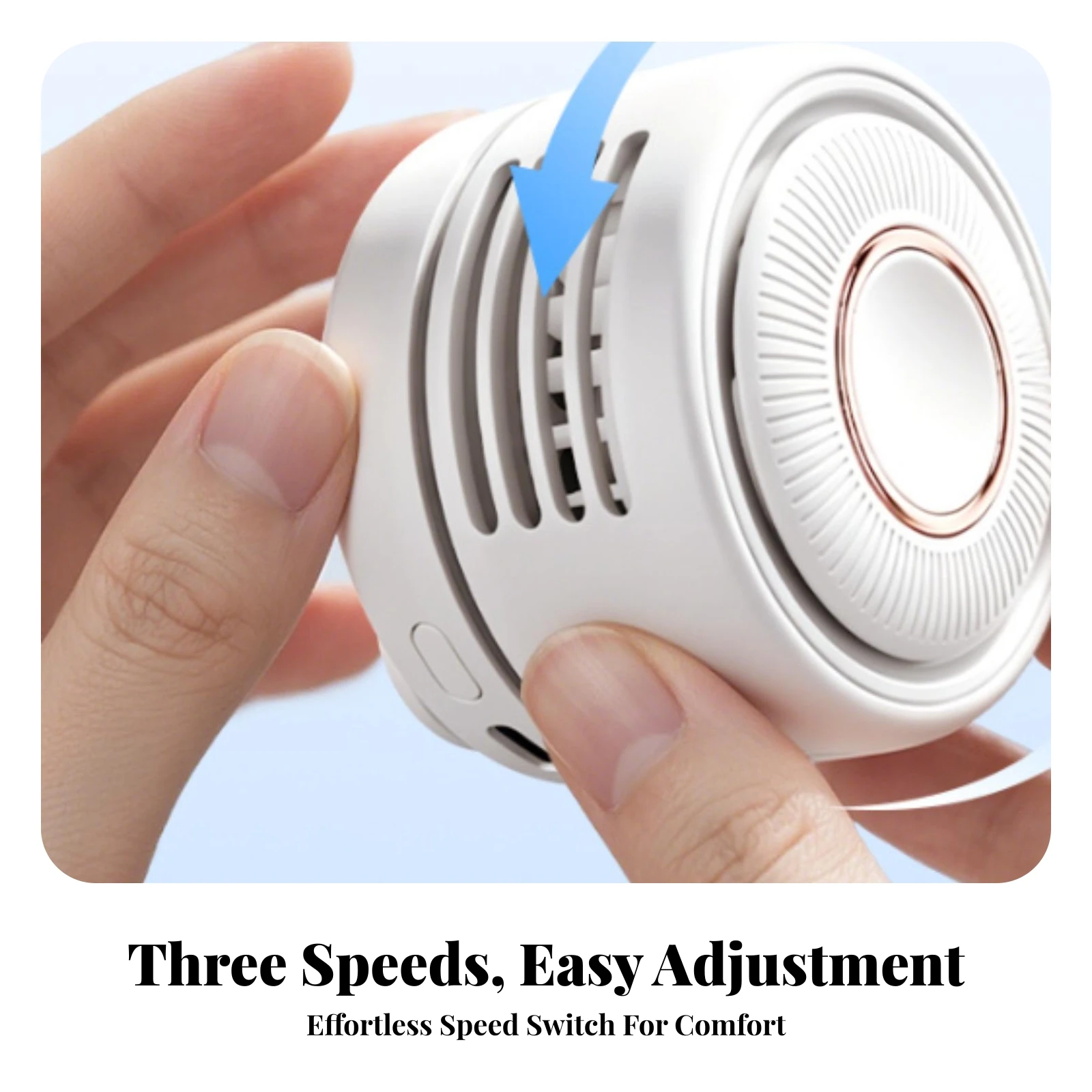 Adjustable Angle Compact Personal Cooling Device Portable USB Fan 360-Degree Rotating USB Clamp-on Fan