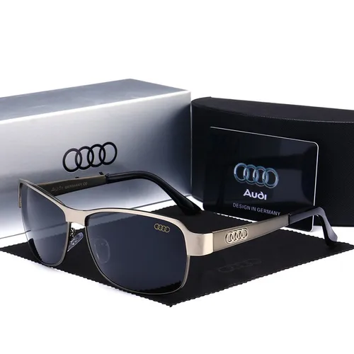 Imagen 2 del producto Audi gafas de sol polarizadas ovaladas Retro UV400 para hombres y mujeres gafas de motocicleta antideslumbrantes gafas de aventura al aire libre 554