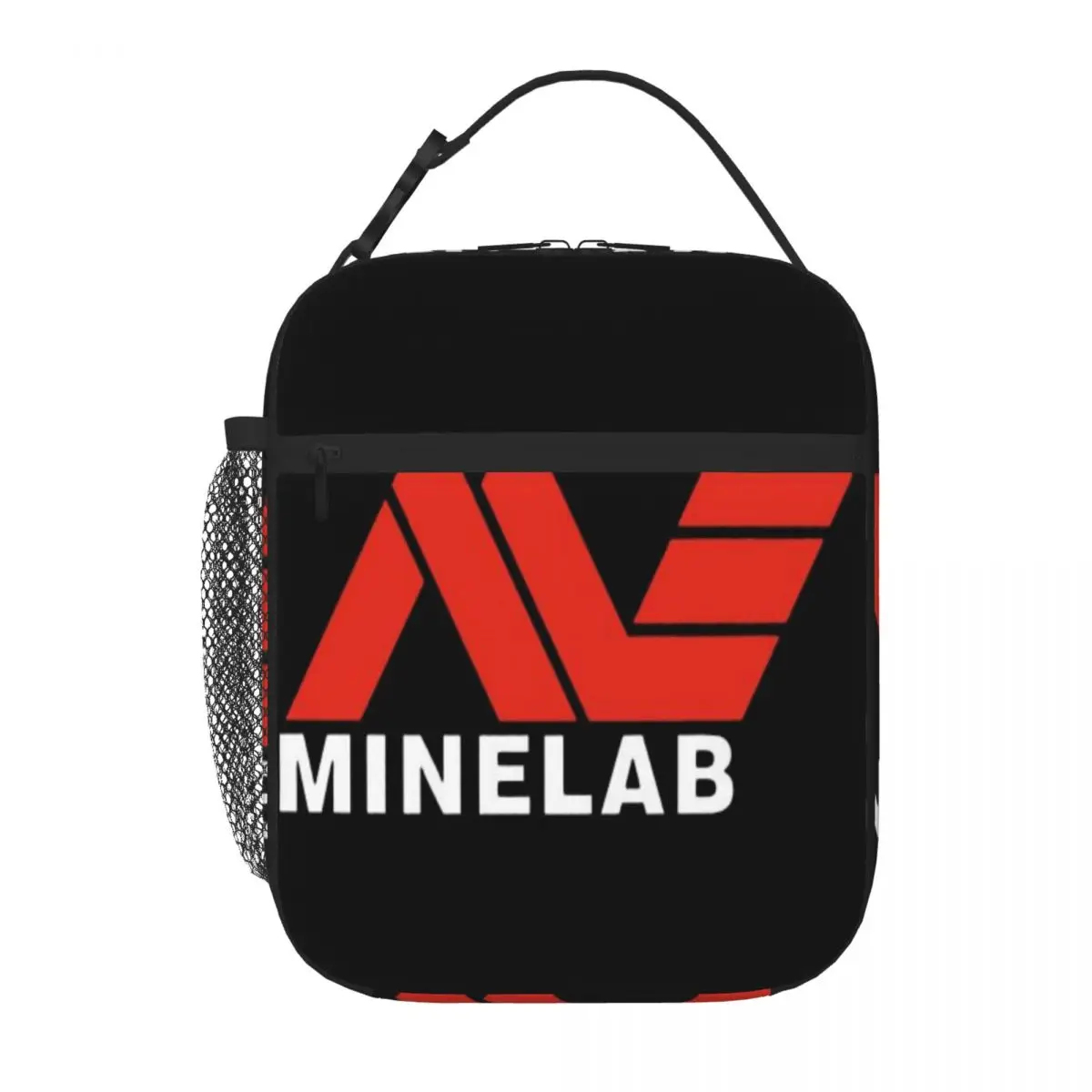 Minelab Logo Metal Detecting Graphic Natural Dj Lunch Tote Lunchbox Child Lunch Bag Insulated Lunch Bag