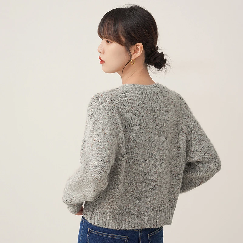 Chic Knitted Cardigans Sweaters for Women 2023 Autumn Winter Long Sleeve Sweater Coats Woman Korean Single-Breasted Cardigan