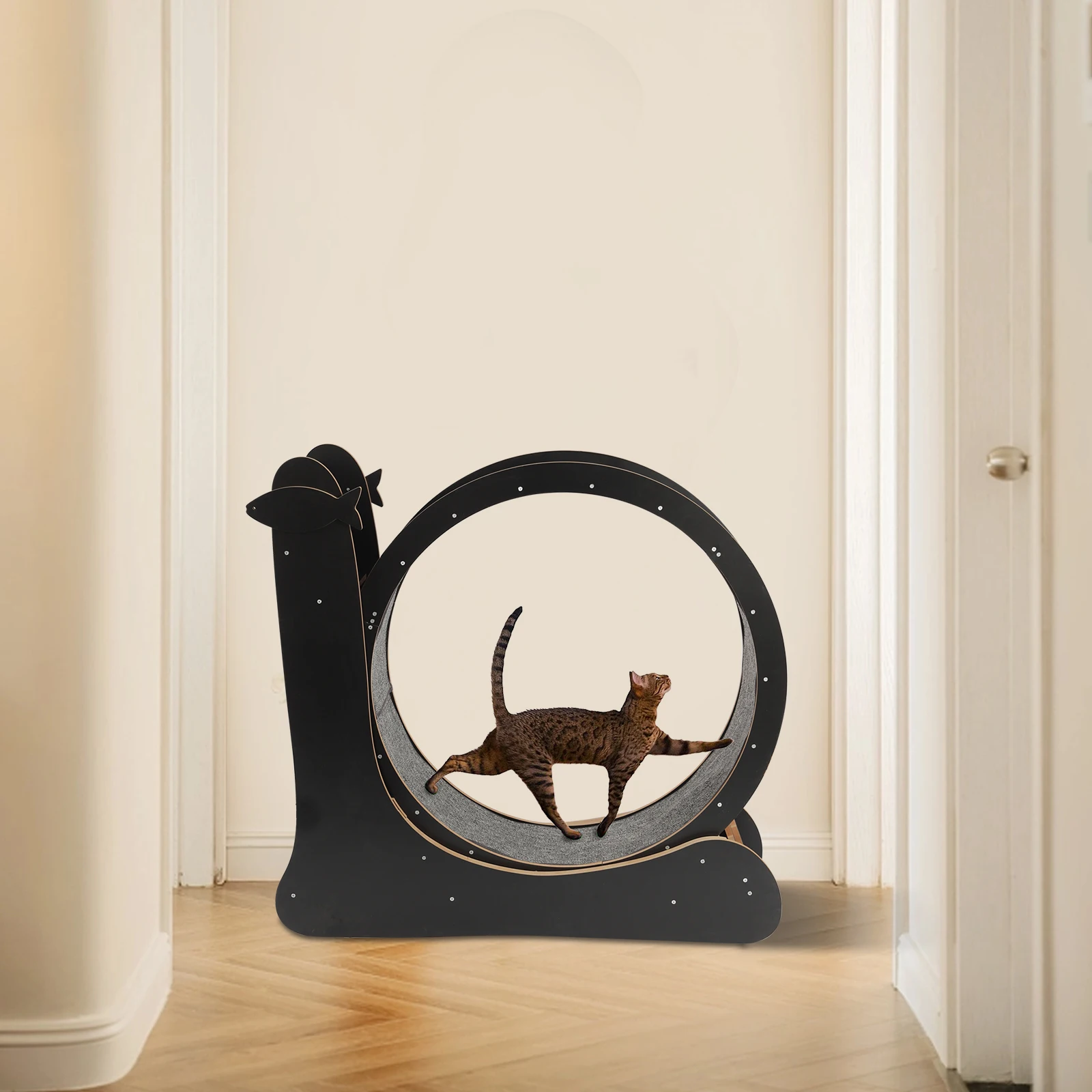 

Cat Exercise Wheel, Large Cat Treadmill with Carpeted Runway, Kitty Cat Sport Toy, Fitness Weight Loss Device for Cats -110*34CM