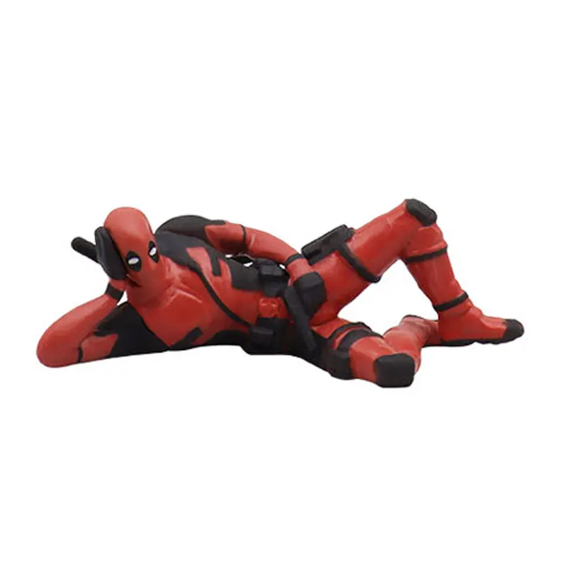 Anime Deadpool Action Figure Car Interior Decoration Toys Pendant Car Accessories Model Mini Doll Figurine Kids Toy Gif
