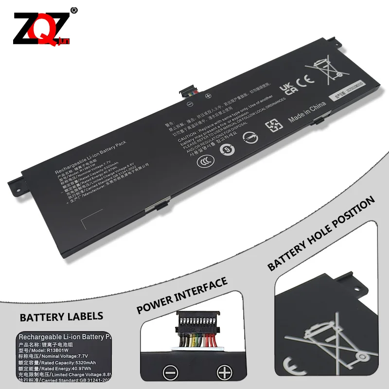 R13B01W R13B02W Laptop Battery for Xiaomi Mi Air 13 13.3