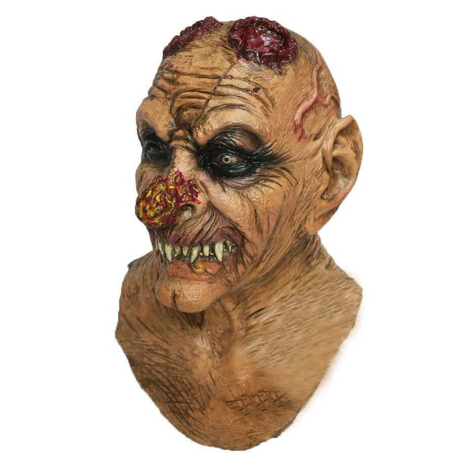 Horror Bloody Headgear Mask Realistic Latex Party Mask Halloween Masks Horror Cosplay Mask