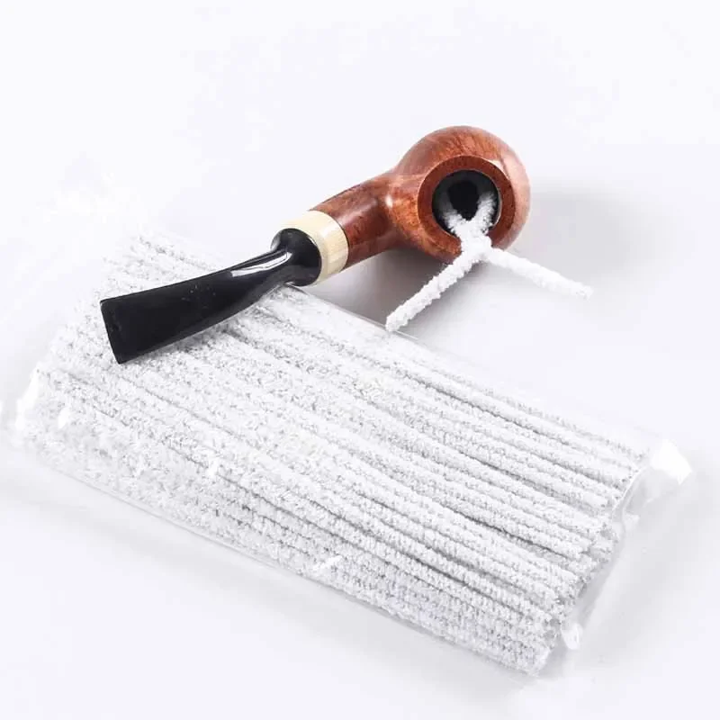 100pcs Cotton Portable Smoking Pipe Cleaners Smoke Tobacco Pipe Cleaning Tool White Cigarette pipes Cleaner Tools Cigarette Tool view 3