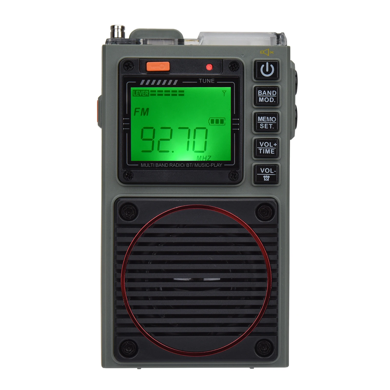 HRD-787 FM Radio Digital Portable Stereo Speaker MP3 Audio Player High Fidelity Sound Quality with 1000mAh Rechargeable Battery