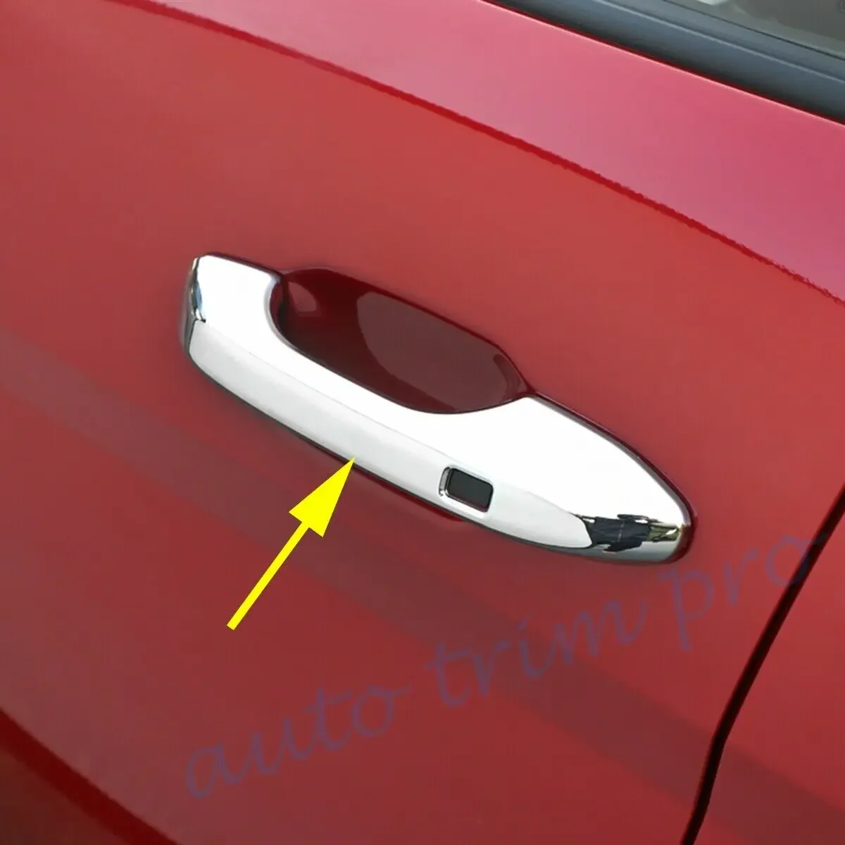 6PCS Car Chrome Styling Door Handle Cover Trim With Two Smart Key Holes Protect Accessories Fit For Hyundai ix25 Creta 2020 2021