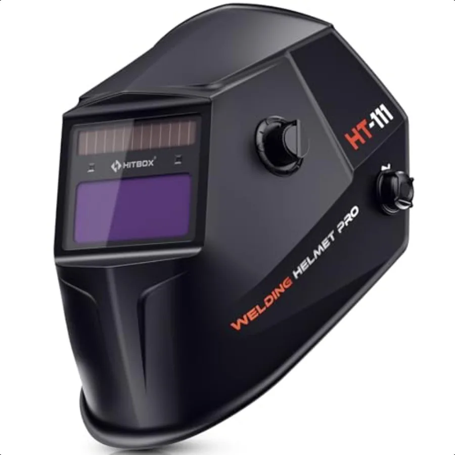 

HITBOX Welding Helmet Auto Darkening 3.66x1.69 Viewing Screen True Color Welding Hood 4 913 Welding Mask Wide Shade for Grind T