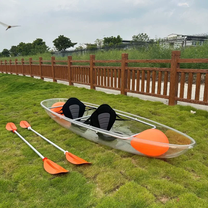 Popular Transparent Double-Person Kayak—3.36m Large Kayak for Outdoor Deep Waters, Top Choice for Multi-Person Water Recreation