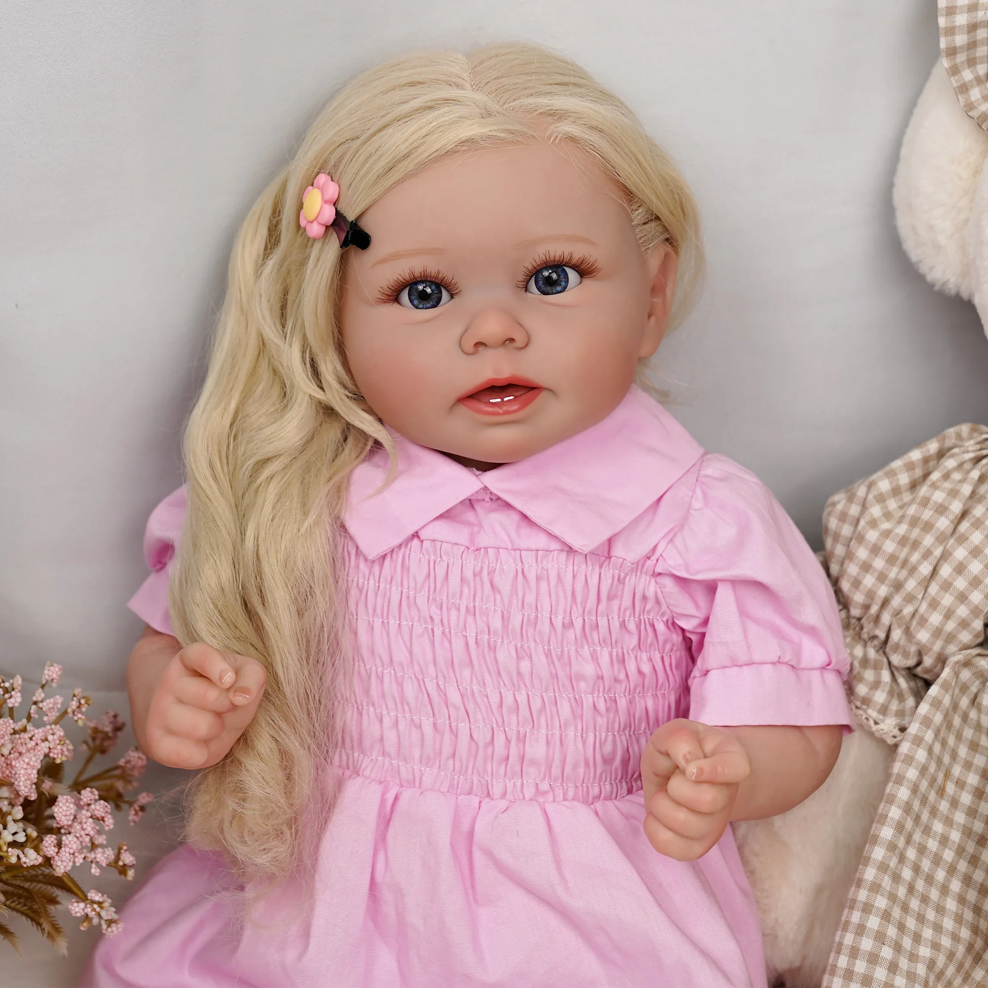 

Babeside 51cm Finished Bebe Reborn Doll Toddler Toy Stella Princess Vinyl Clothes Body Adorable Lifelike Baby Christmas Gift