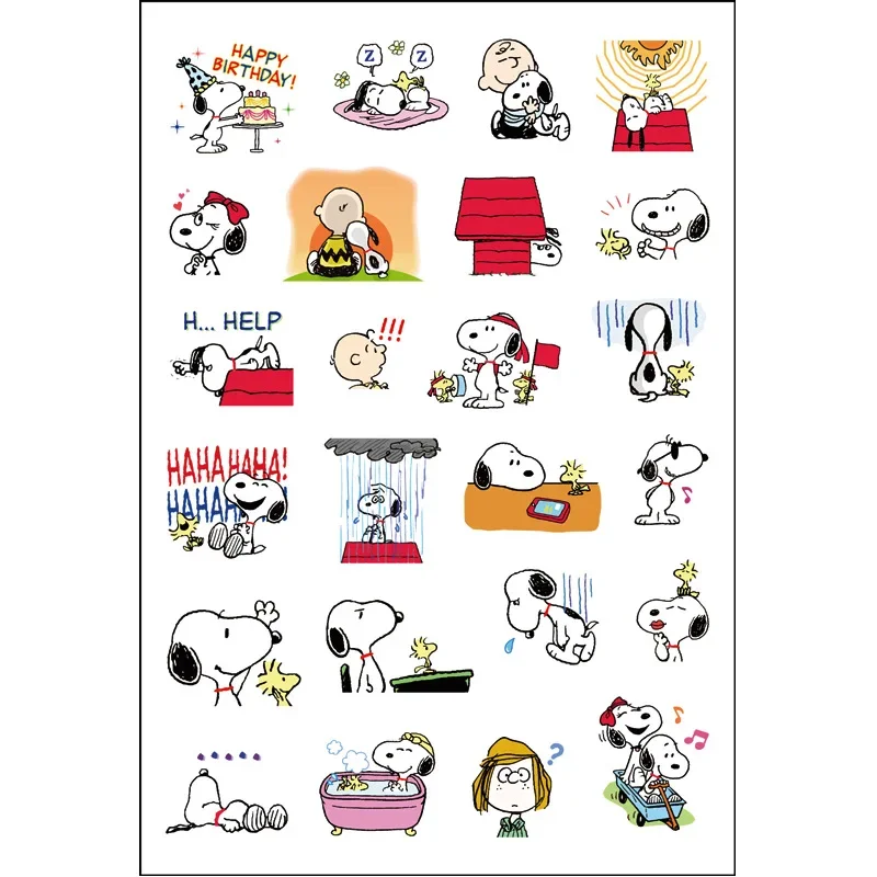 Snoopy Stickers Cute Cartoon Dog Journal Stickers Mobile Phone Computer Notebooks PVC Stickers Kids Gifts Decals