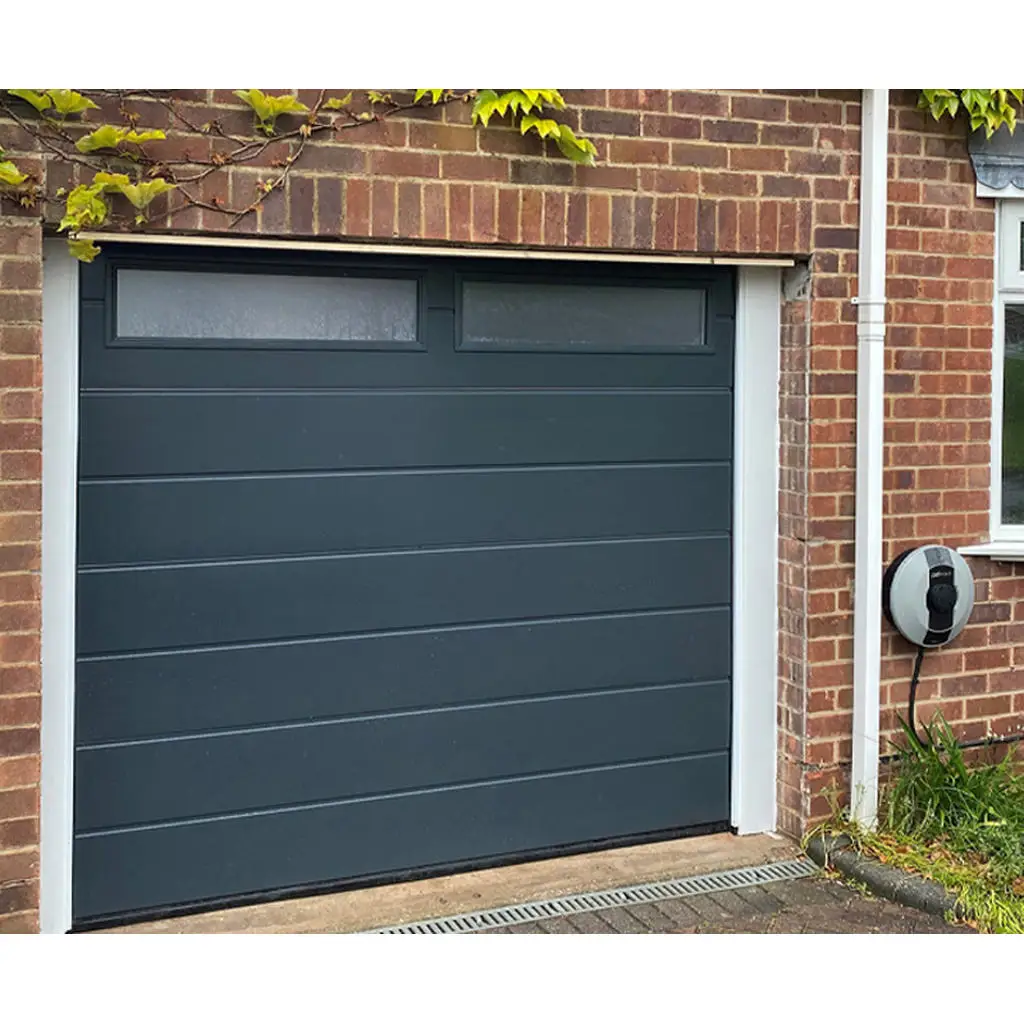 Customized Size Powder Coating Aluminum Alloy Garage Door Intelligent Electric Garage Doors Household Outdoor Garage Doors