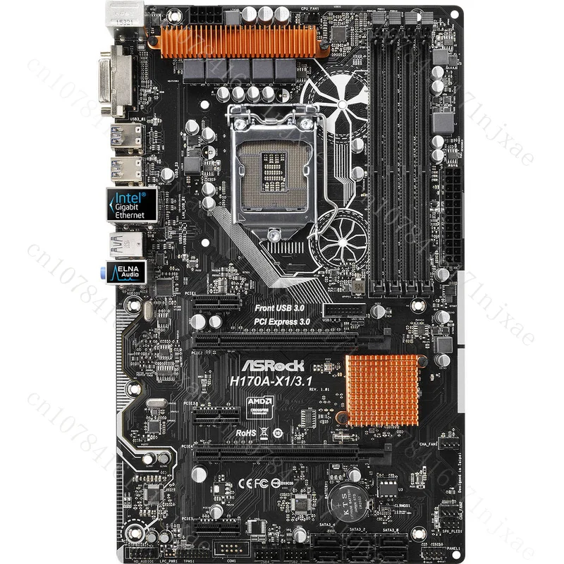 

Материнская плата для ASRock H170A-X1/3.1 поддерживает 64 ГБ LGA1151 DDR4 USB 3.1 DVI-D
