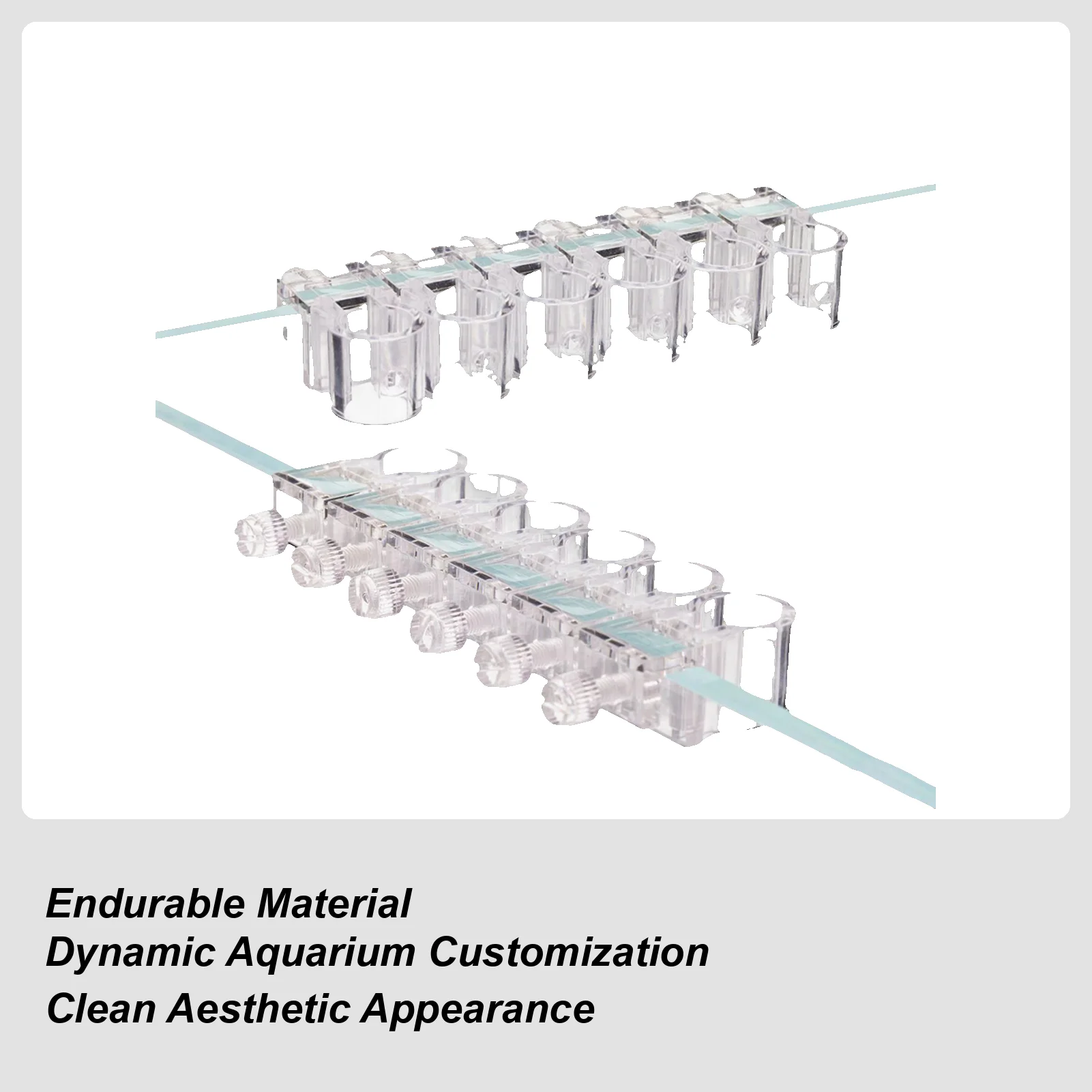 Soporte para plantas de acuario, 6 piezas, soporte transparente para plantar, soporte colgante para plantas acuáticas para pecera, cultivo en casa