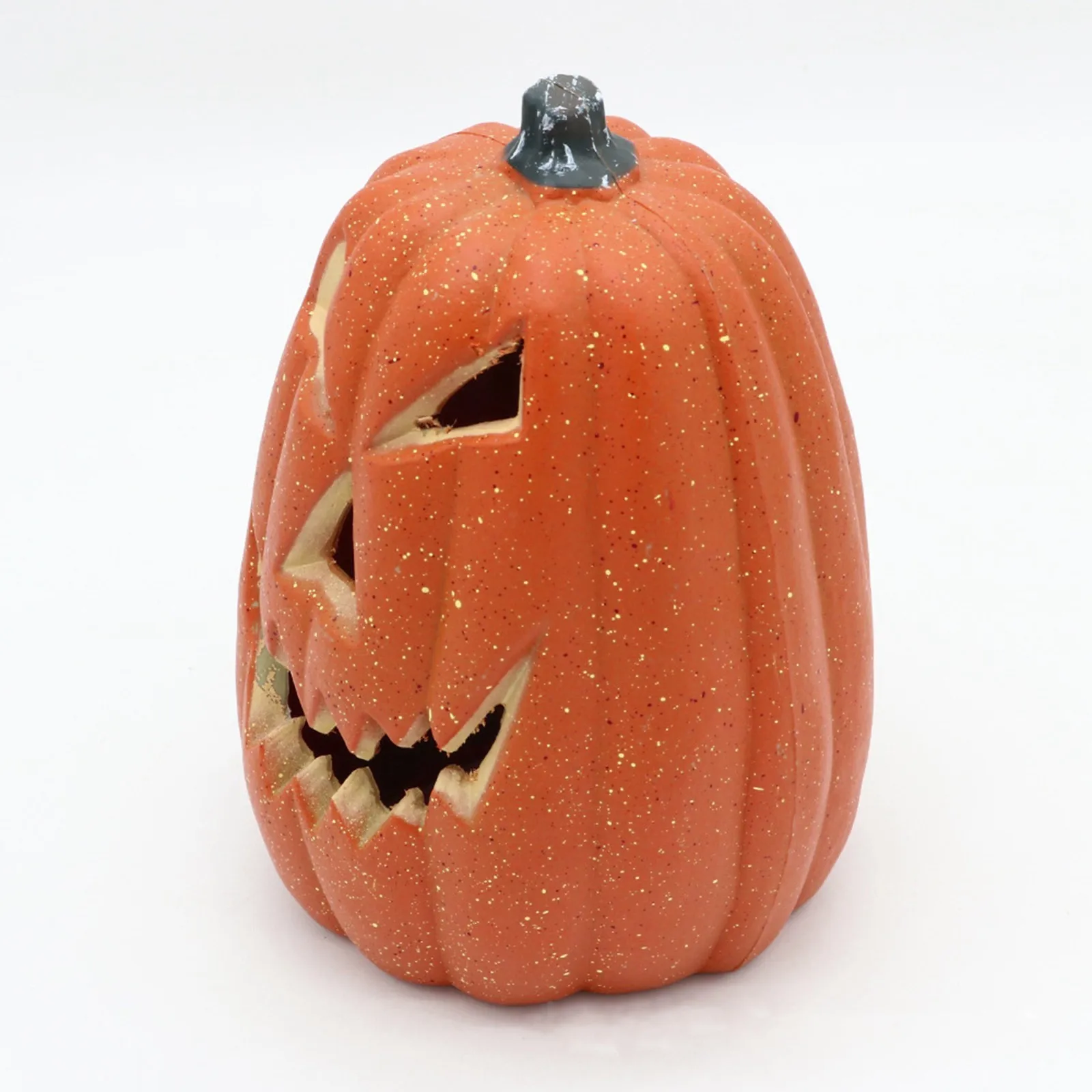 Halloween Led Pumpkin Light Desk Ornament Mini Figurine Table Decoration Jack O Lantern Glowing Sparkly Pumpkin Lamp Cute Spooky