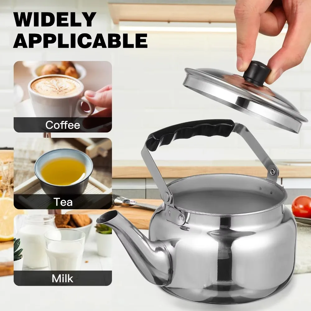 

Durable 0.6-1.4L Teapot Water Kettle Universal Portable Gas Induction Cooker Kettle Stainless Steel Coffee Pot Picnic Cookware