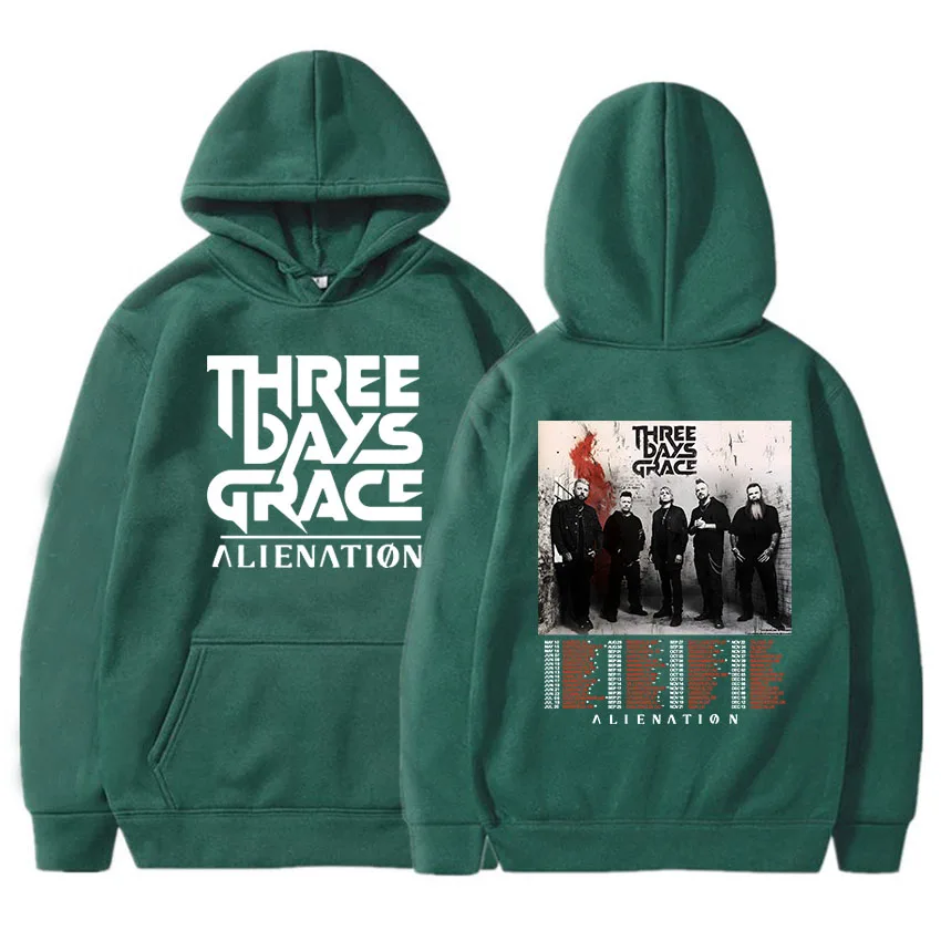 THREE DAYS GRACE ALIENATION Tour 2025 Hoodies Fashion Long Sleeve Casual Sweatshirt Hooded Unisex Streetwear Hip Hop Print Hoody