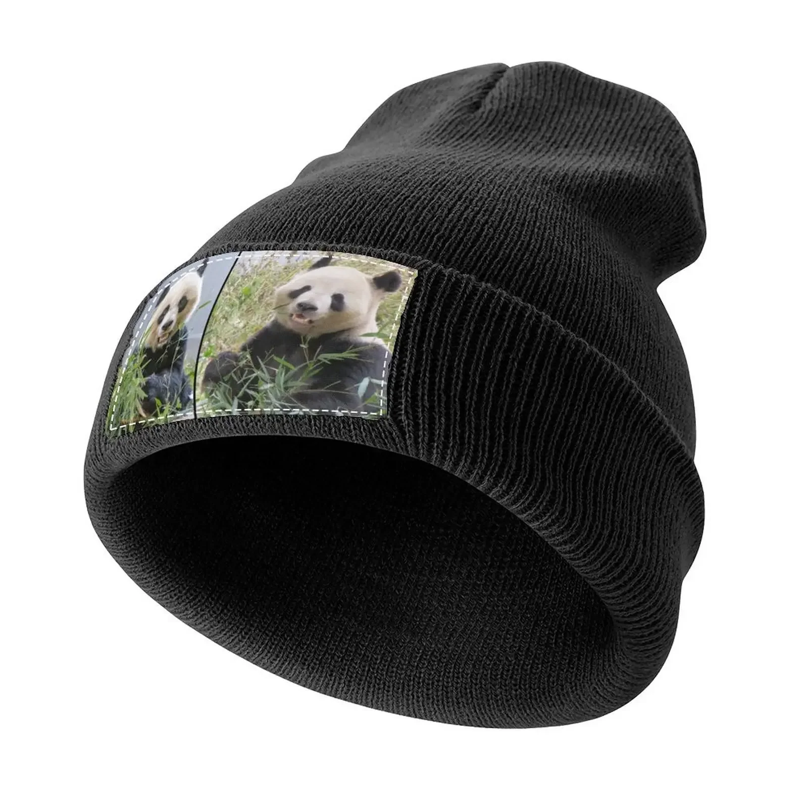 

Giant Pandas Mei Xiang and Tian Tian at the National Zoo Knitted Cap foam party Hat Golf Wear Women Men's