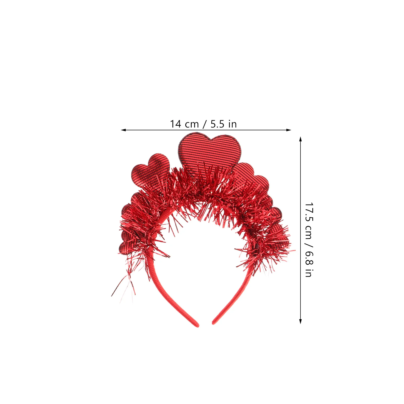 Bandeau en forme de cœur à paillettes rouges pour la saint-valentin, 3 pièces, cerceau pour cheveux, coiffure à paillettes, Costume de fête, mariage, anniversaire, événement