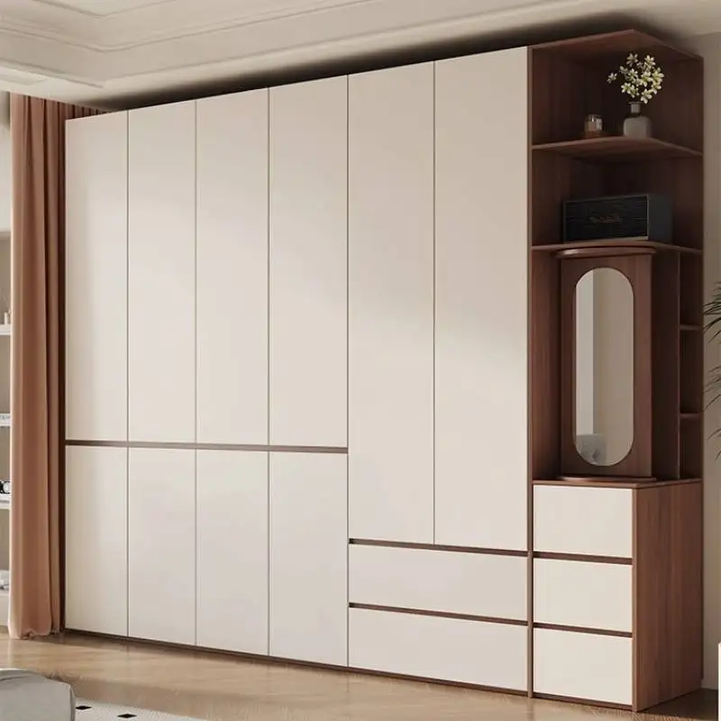 

Luxury Organiser Wardrobe Bedroom Cabinet White Hotel Wooden Wardrobe Cupboard Adult Stylish Closet Armario De Ropa Furniture
