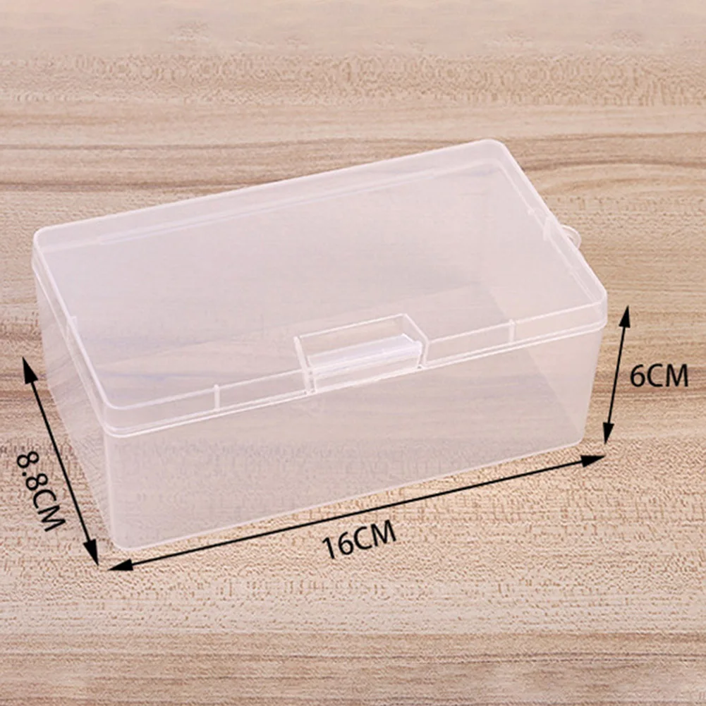 Transparent Plastic Cosmetics Hardware Parts Jewelry Storage Case Container Packaging Box For Earrings Rings  Box Holder Case