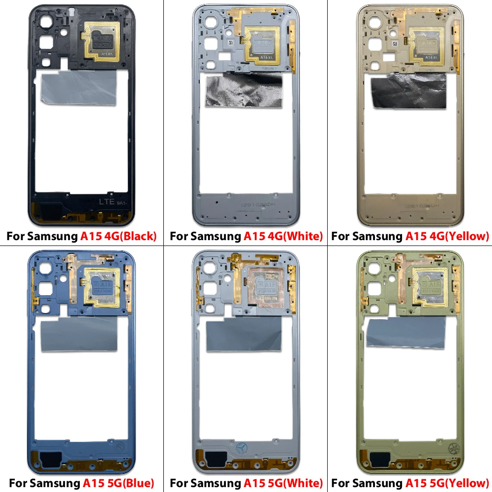 New Middle Frame For Samsung A15 4G 5G A155 A156 Middle Frame Front Housing Bezel Replacement Part