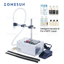 ZONESUN Intelligent induction liquid filling machine Small liquid high-precision heat-resistant filling machine